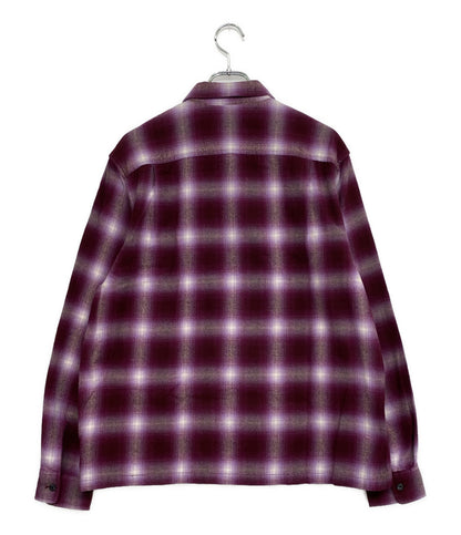 Supreme 長袖シャツ SHADOW PLAID FLANNEL ZIP UP SHIRT メンズ SIZE M シュプリーム