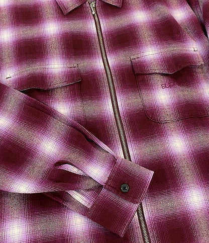 Supreme 長袖シャツ SHADOW PLAID FLANNEL ZIP UP SHIRT メンズ SIZE M シュプリーム
