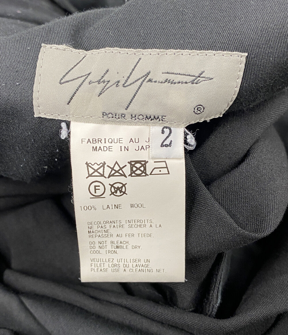 YOHJI YAMAMOTO POUR HOMME シワギャバラップスカート 18AW HN-P47-100 メンズ SIZE 2 ヨウジヤマモトプールオム