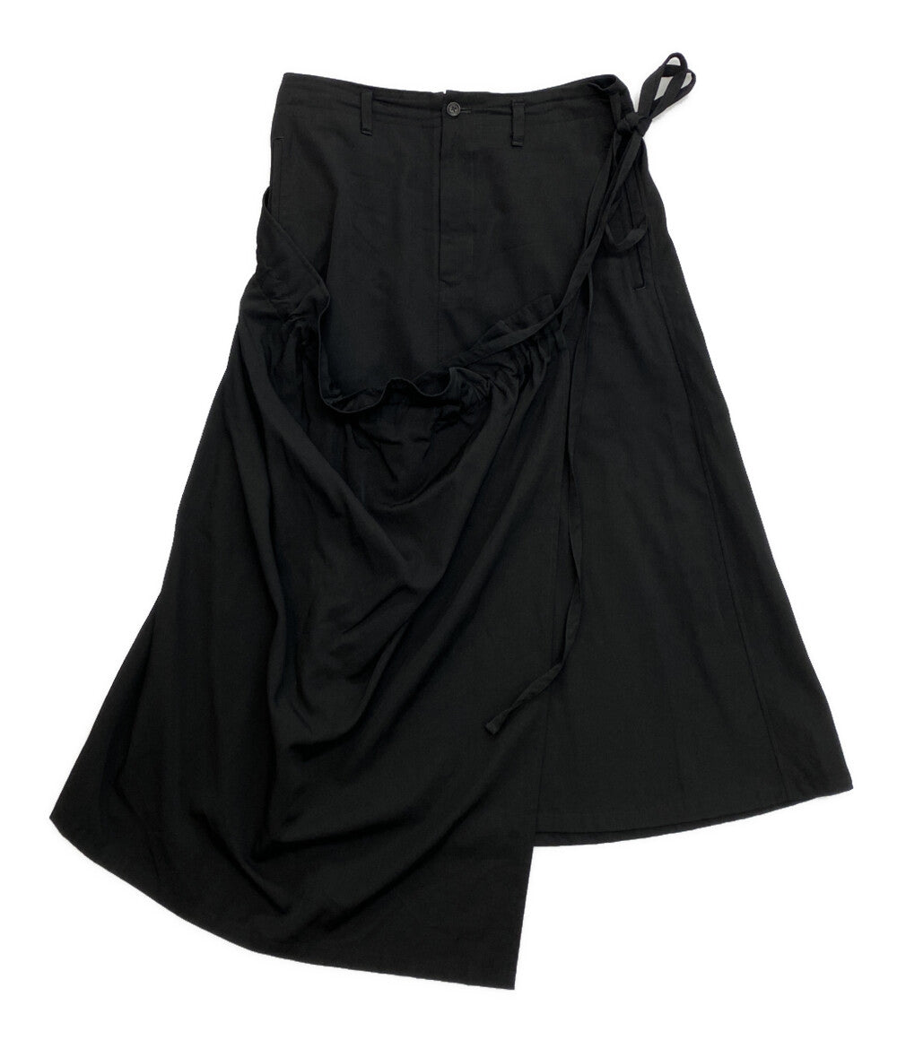 YOHJI YAMAMOTO POUR HOMME シワギャバウエストデザインワイドパンツ 20ss HV-S10-100 メンズ SIZE 3 ヨウジヤマモトプールオム