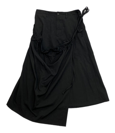 YOHJI YAMAMOTO POUR HOMME シワギャバウエストデザインワイドパンツ 20ss HV-S10-100 メンズ SIZE 3 ヨウジヤマモトプールオム