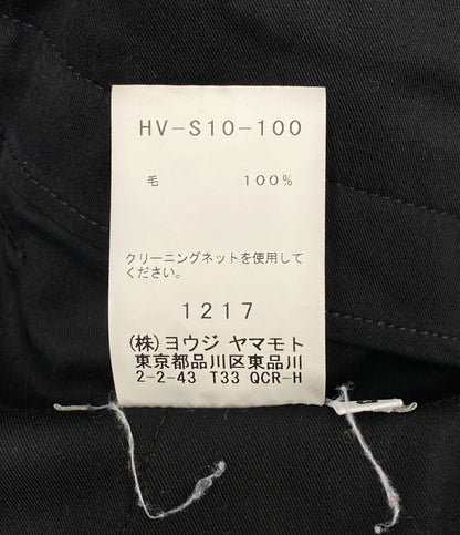 YOHJI YAMAMOTO POUR HOMME シワギャバウエストデザインワイドパンツ 20ss HV-S10-100 メンズ SIZE 3 ヨウジヤマモトプールオム