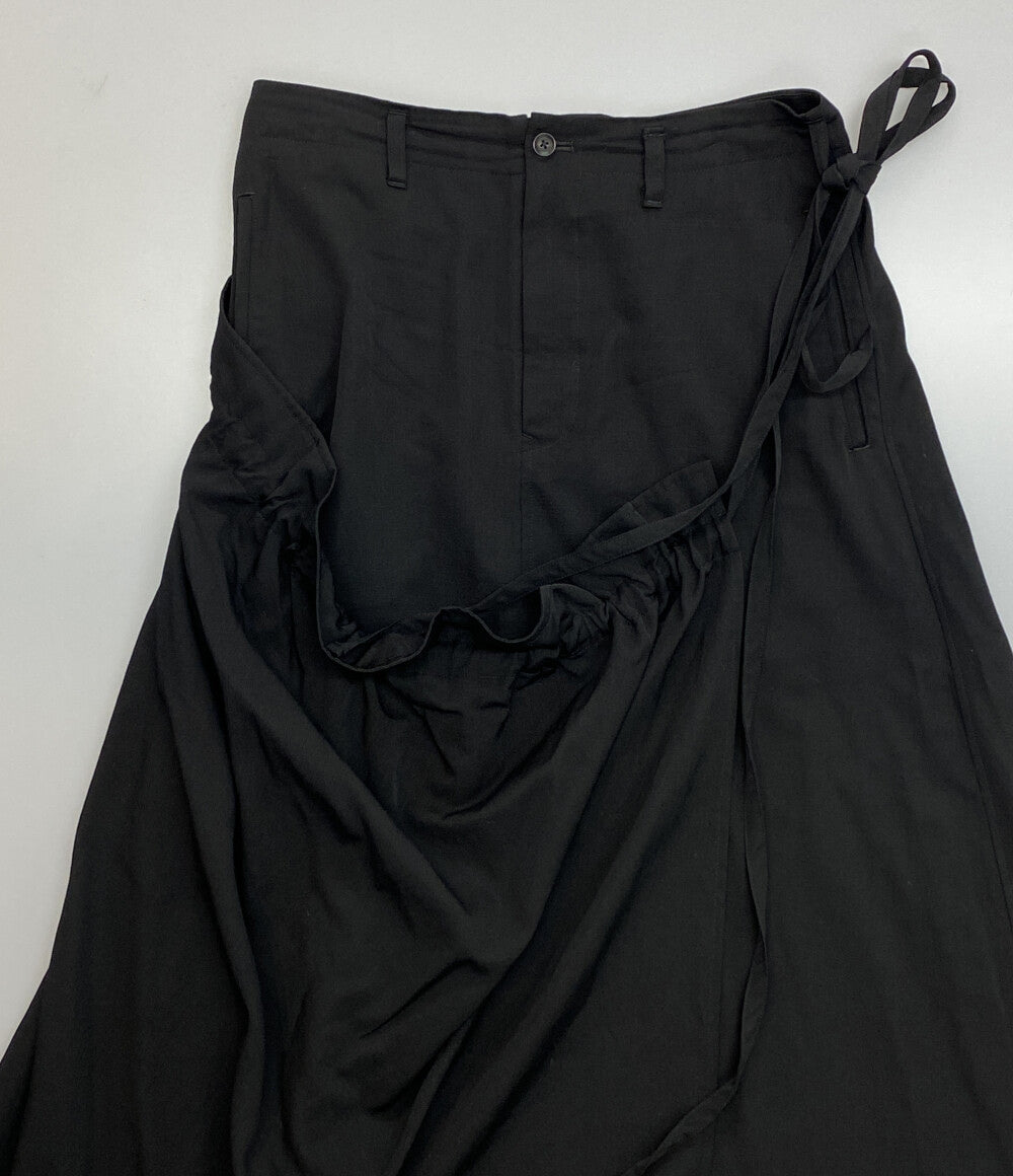 YOHJI YAMAMOTO POUR HOMME シワギャバウエストデザインワイドパンツ 20ss HV-S10-100 メンズ SIZE 3 ヨウジヤマモトプールオム