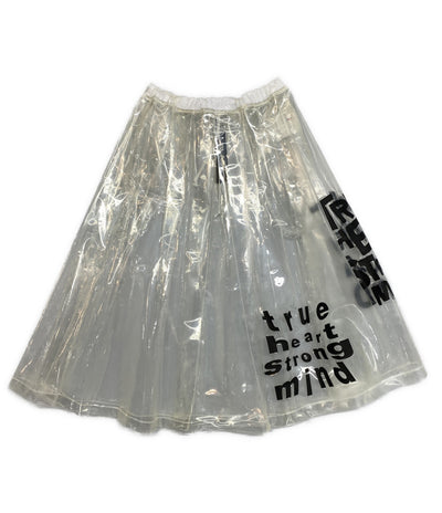 BLACK COMME des GARCONS オーバーサイズスローガンクリアスカート 22AW レディース SIZE M ブラックコムデギャルソン