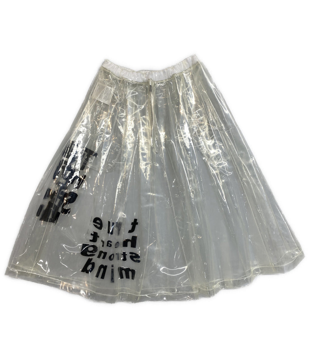 BLACK COMME des GARCONS オーバーサイズスローガンクリアスカート 22AW レディース SIZE M ブラックコムデギャルソン