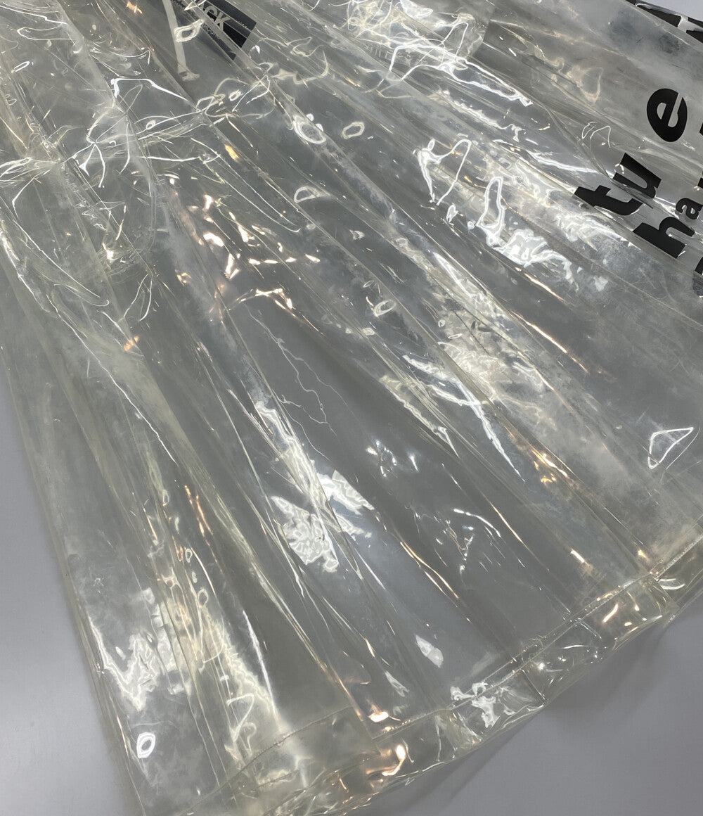 BLACK COMME des GARCONS オーバーサイズスローガンクリアスカート 22AW レディース SIZE M ブラックコムデギャルソン