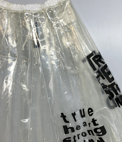 BLACK COMME des GARCONS オーバーサイズスローガンクリアスカート 22AW レディース SIZE M ブラックコムデギャルソン