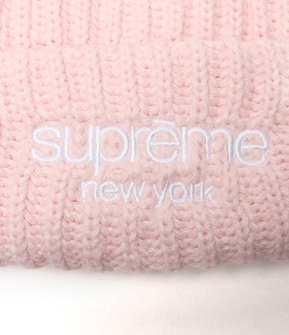 美品 Supreme ニット帽 Classic Logo Chunky Ribbed Beanie メンズ SIZE - シュプリーム