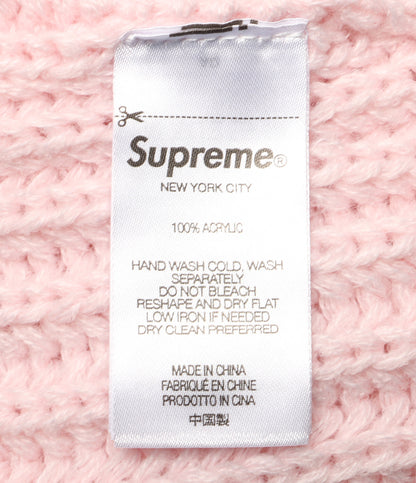 美品 Supreme ニット帽 Classic Logo Chunky Ribbed Beanie メンズ SIZE - シュプリーム