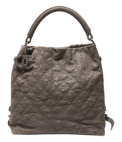 CHANEL ハンドバッグ キャビアスキン グレー レディース シャネル