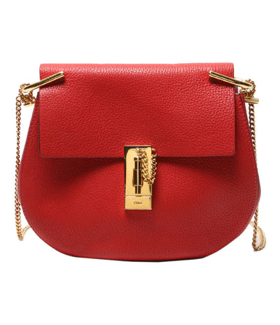 Chloe ショルダーバッグ ドリュー レッド チェーンショルダー 01-16-63-65 レディース クロエ