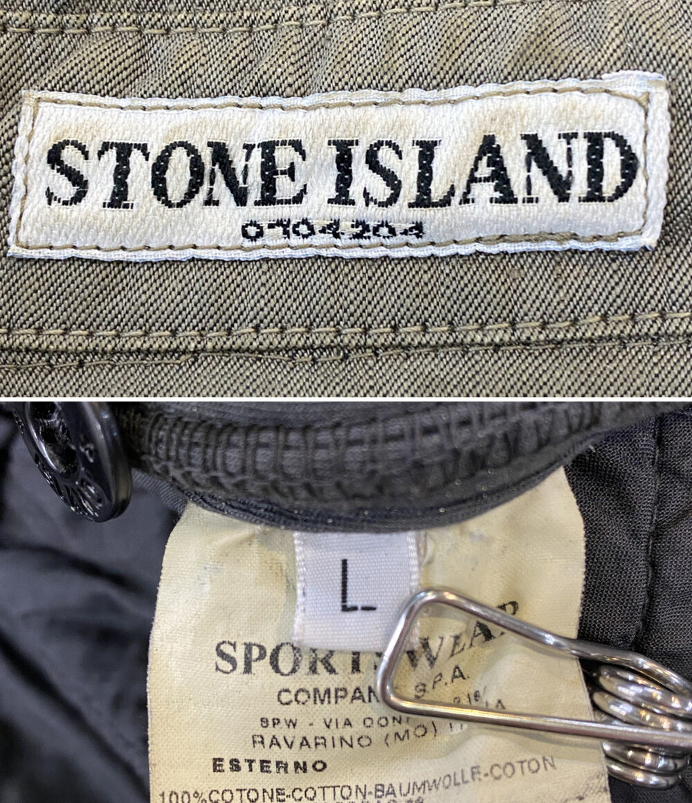 STONE ISLAND コーティング加工ハーフコート 00S メンズ SIZE L ストーンアイランド