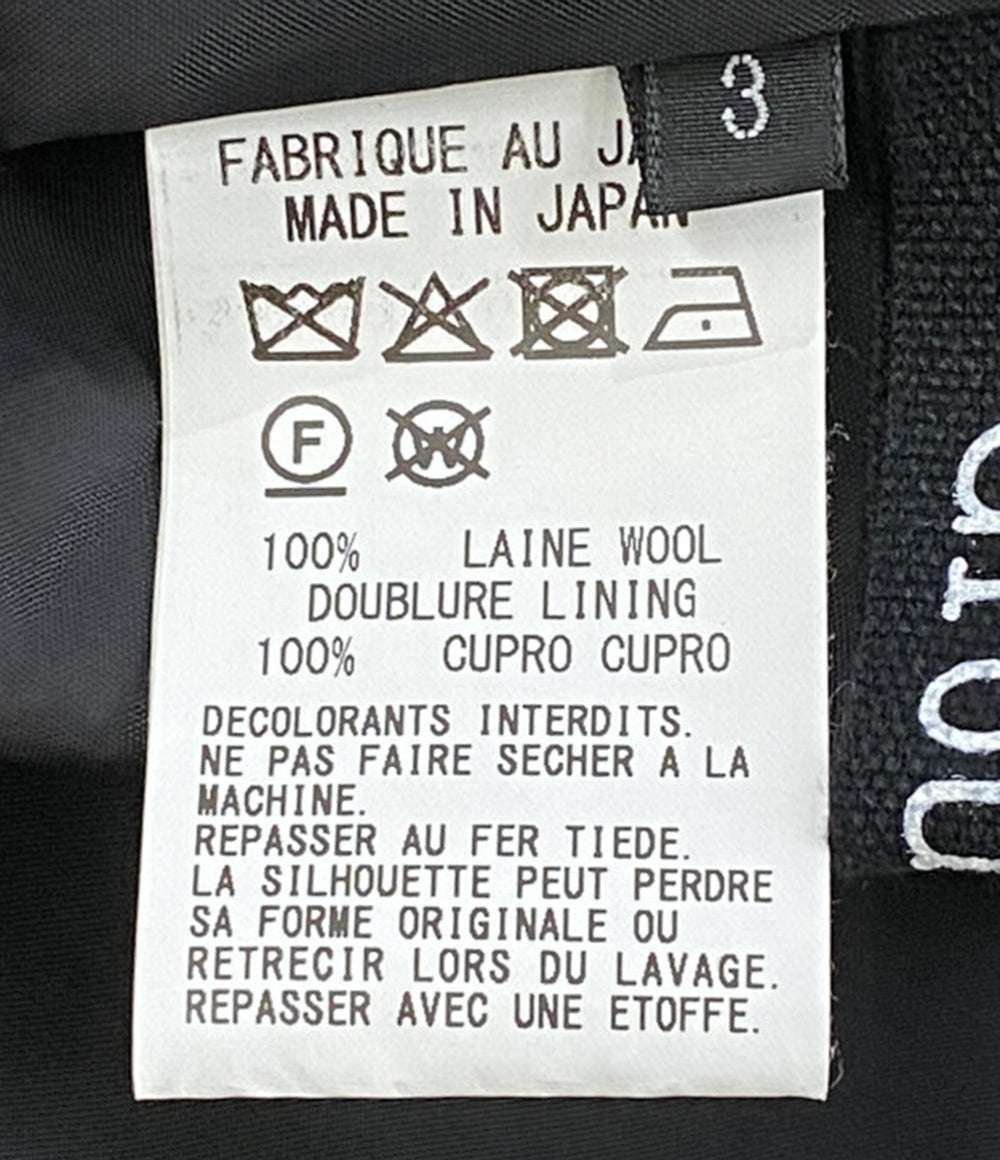 GROUND Y ベスト WOOL GABARDINE SINGLE LONG VEST 25AW メンズ SIZE 3 グラウンド ワイ