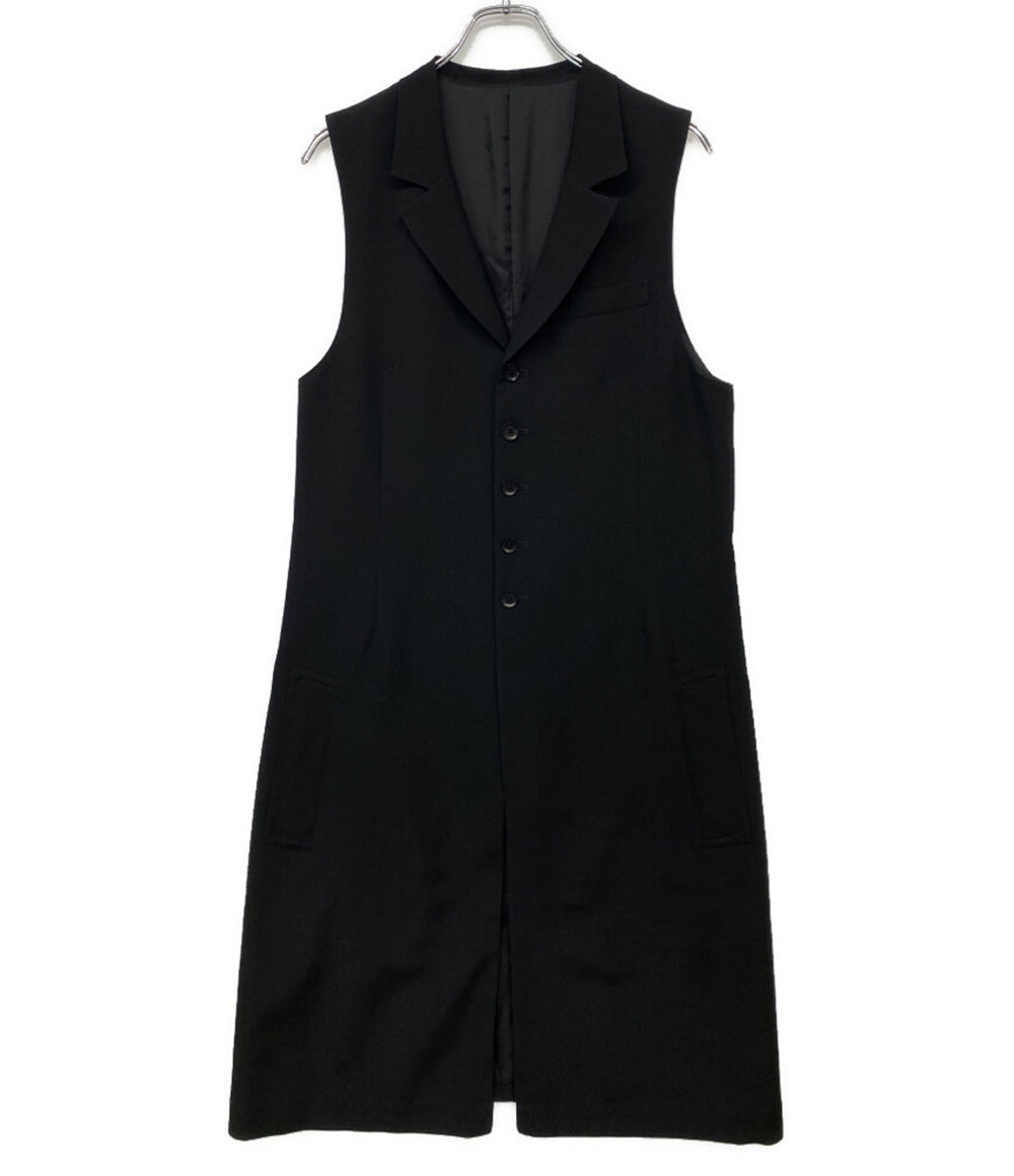GROUND Y ベスト WOOL GABARDINE SINGLE LONG VEST 25AW メンズ SIZE 3 グラウンド ワイ