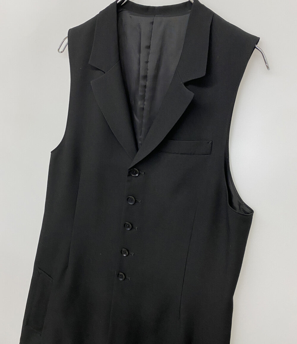 GROUND Y ベスト WOOL GABARDINE SINGLE LONG VEST 25AW メンズ SIZE 3 グラウンド ワイ