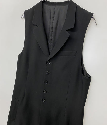 GROUND Y ベスト WOOL GABARDINE SINGLE LONG VEST 25AW メンズ SIZE 3 グラウンド ワイ