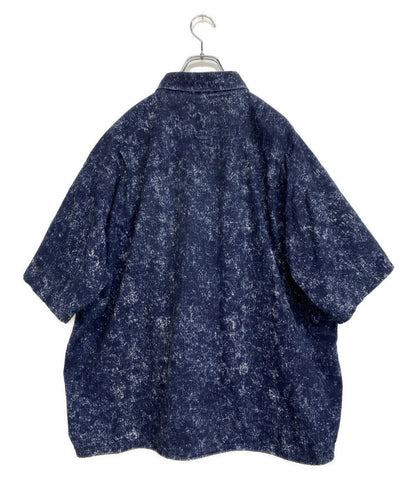 uniform experiment 半袖シャツ INDIGO PRINT S S FISHING SHIRT 25SS UE-250009 メンズ SIZE 4 ユニフォームエクスペリメント