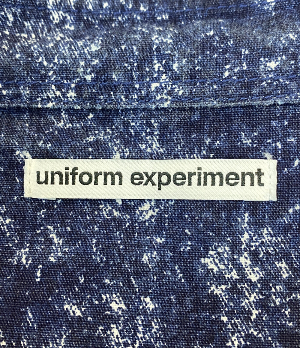 uniform experiment 半袖シャツ INDIGO PRINT S S FISHING SHIRT 25SS UE-250009 メンズ SIZE 4 ユニフォームエクスペリメント