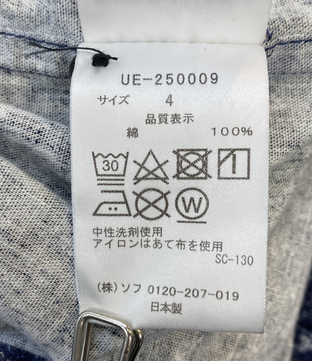 uniform experiment 半袖シャツ INDIGO PRINT S S FISHING SHIRT 25SS