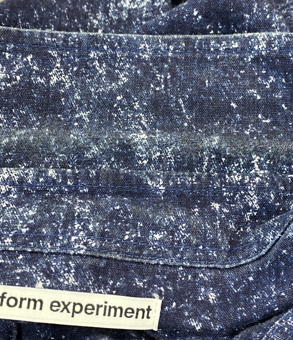 uniform experiment 半袖シャツ INDIGO PRINT S S FISHING SHIRT 25SS UE-250009 メンズ SIZE 4 ユニフォームエクスペリメント