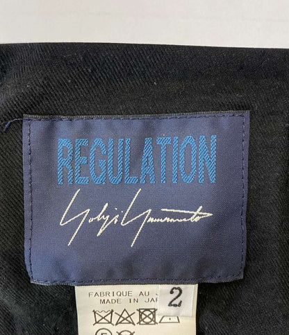 REGULATION Yohji Yamamoto レギュレーション ヨウジヤマモト レーヨンシルクつなぎ 24SS FY-D50-200 レディース SIZE 2
