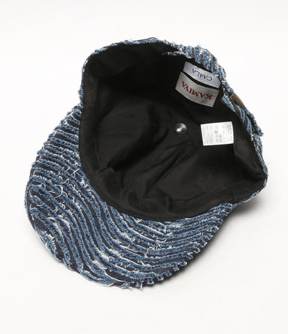 KAMIYA×CA4LA カミヤ カシラ キャップ WAVE DENIM CAP レディース