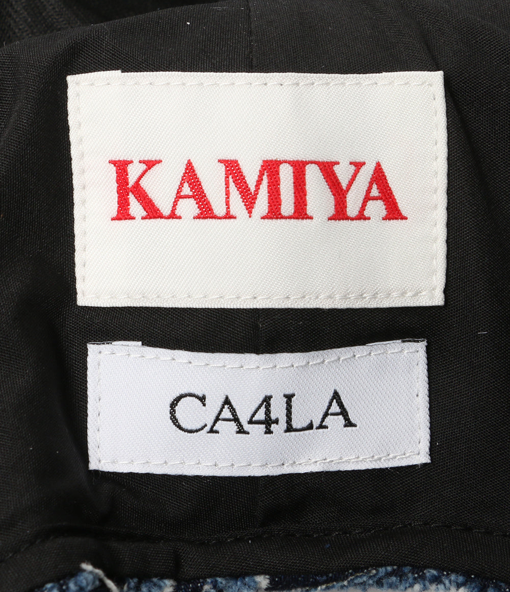 KAMIYA×CA4LA カミヤ カシラ キャップ WAVE DENIM CAP レディース
