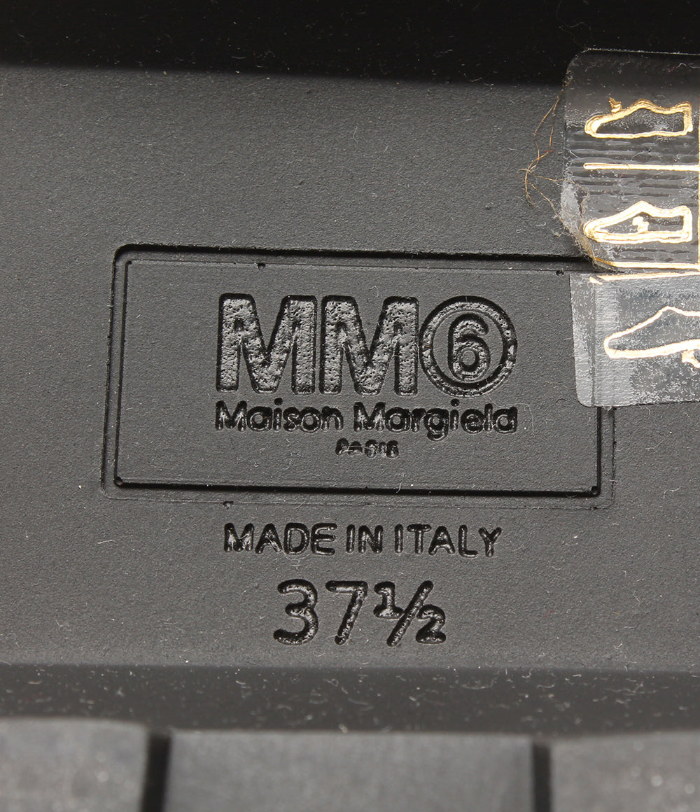 エムエムシックス 美品 エコファーレザーモカシン ローファー ブラック メゾン マルジェラ 19AW レディース SIZE 23.5 MM6