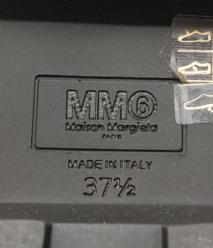 エムエムシックス 美品 エコファーレザーモカシン ローファー ブラック メゾン マルジェラ 19AW レディース SIZE 23.5 MM6