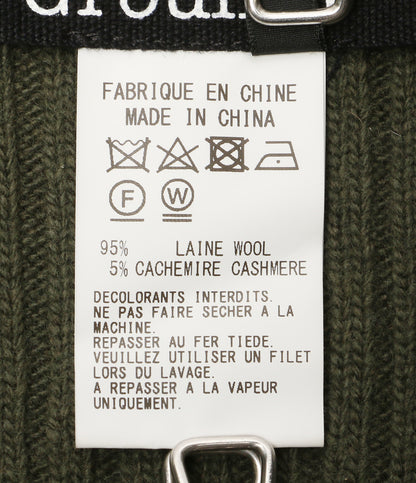 GROUND Y ストール CASHMERE WOOL ZIPPER NECK WARMERS 24aw レディース SIZE 2 グラウンド ワイ