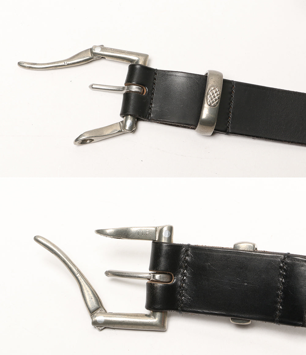 BLACKMEANS レザーベルト ブラック メンズ SIZE 34 ブラックミーンズ