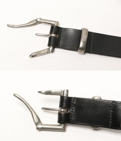 BLACKMEANS レザーベルト ブラック メンズ SIZE 34 ブラックミーンズ