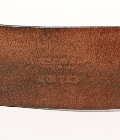 DOLCE＆GABBANA ゴールドカラー ロゴベルト メンズ SIZE 32 ドルチェアンドガッバーナ