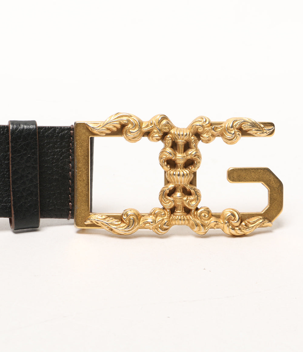 DOLCE＆GABBANA ゴールドカラー ロゴベルト メンズ SIZE 32 ドルチェアンドガッバーナ
