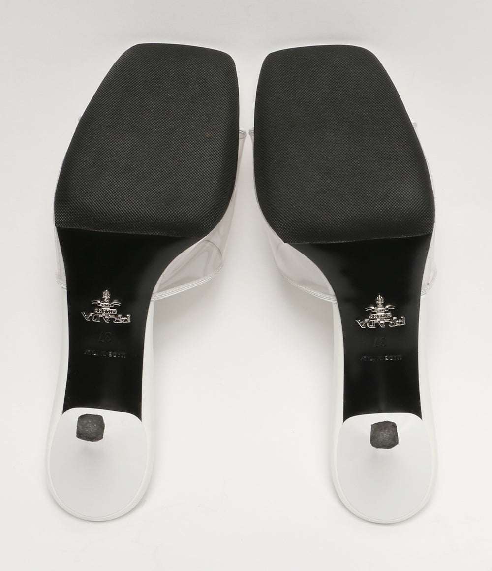 PRADA クリアミュールサンダル レディース SIZE 37 プラダ – Rehello PRADA クリアミュールサンダル レディース SIZE 37 プラダ – Rehello