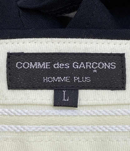 COMME des GARCONS HOMME PLUS ウールギャバジンアシンメトリーパンツ 24SS PM-P047 メンズ SIZE L コムデギャルソンオムプリュス