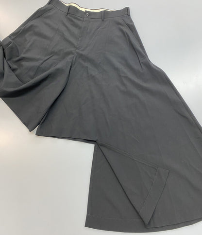 COMME des GARCONS HOMME PLUS ウールギャバジンアシンメトリーパンツ 24SS PM-P047 メンズ SIZE L コムデギャルソンオムプリュス