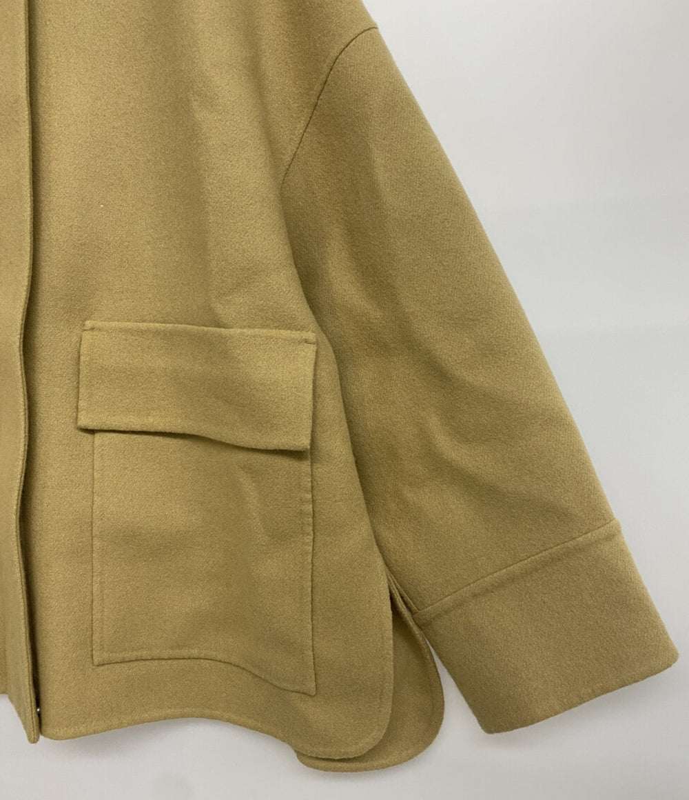 美品 ebure エブール ジロンラムメルトン ブルゾン レディース SIZE 36