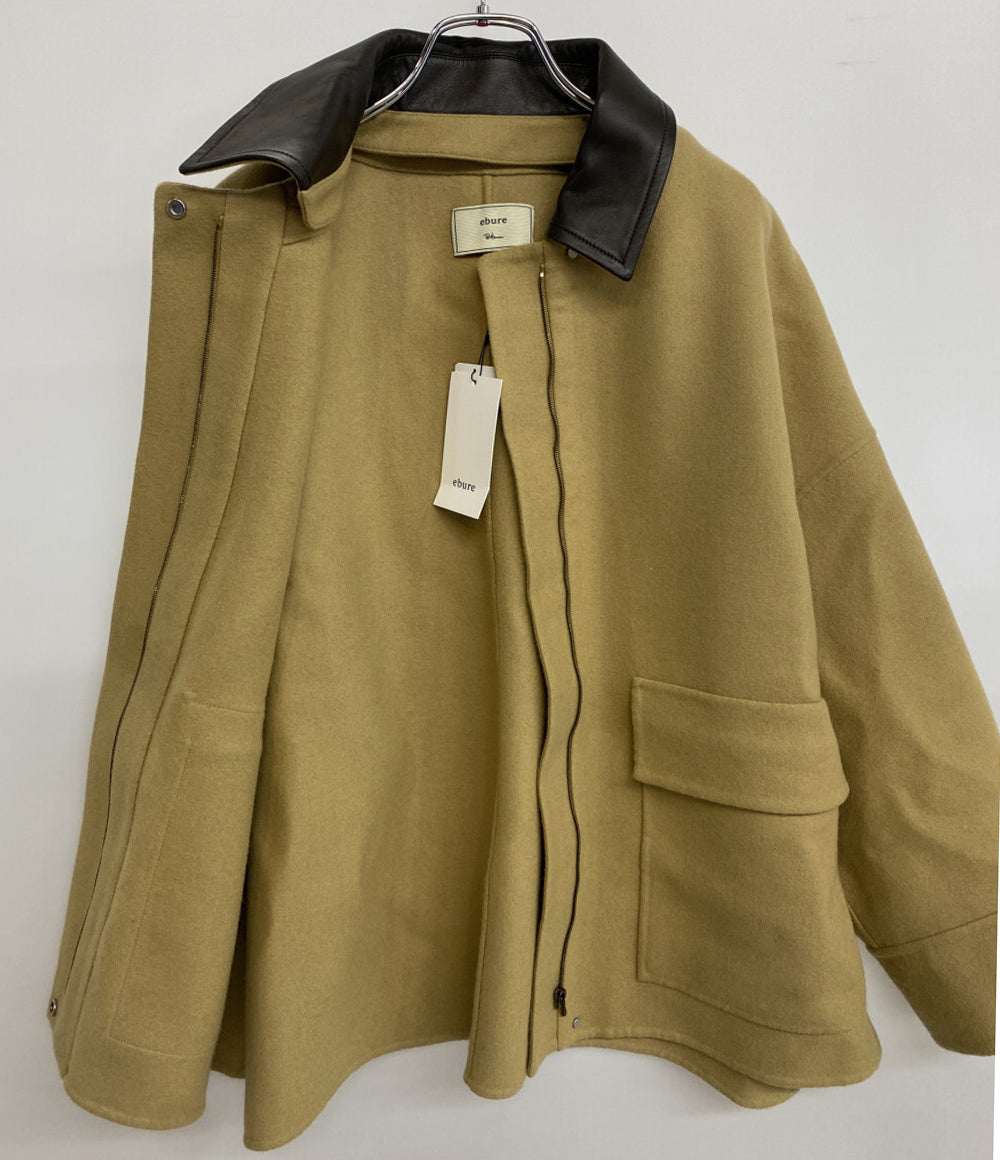美品 ebure エブール ジロンラムメルトン ブルゾン レディース SIZE 36