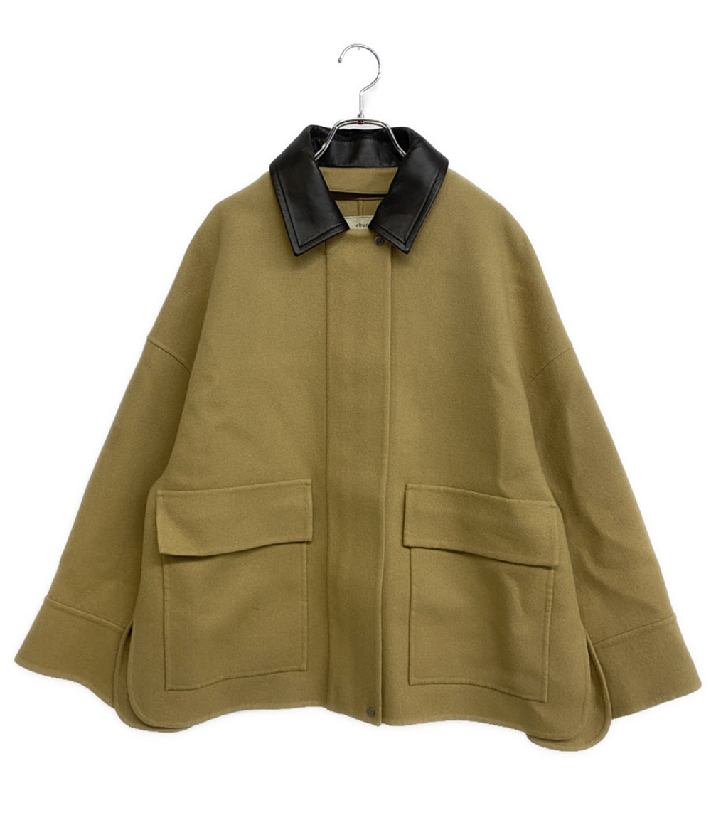 美品 ebure エブール ジロンラムメルトン ブルゾン レディース SIZE 36