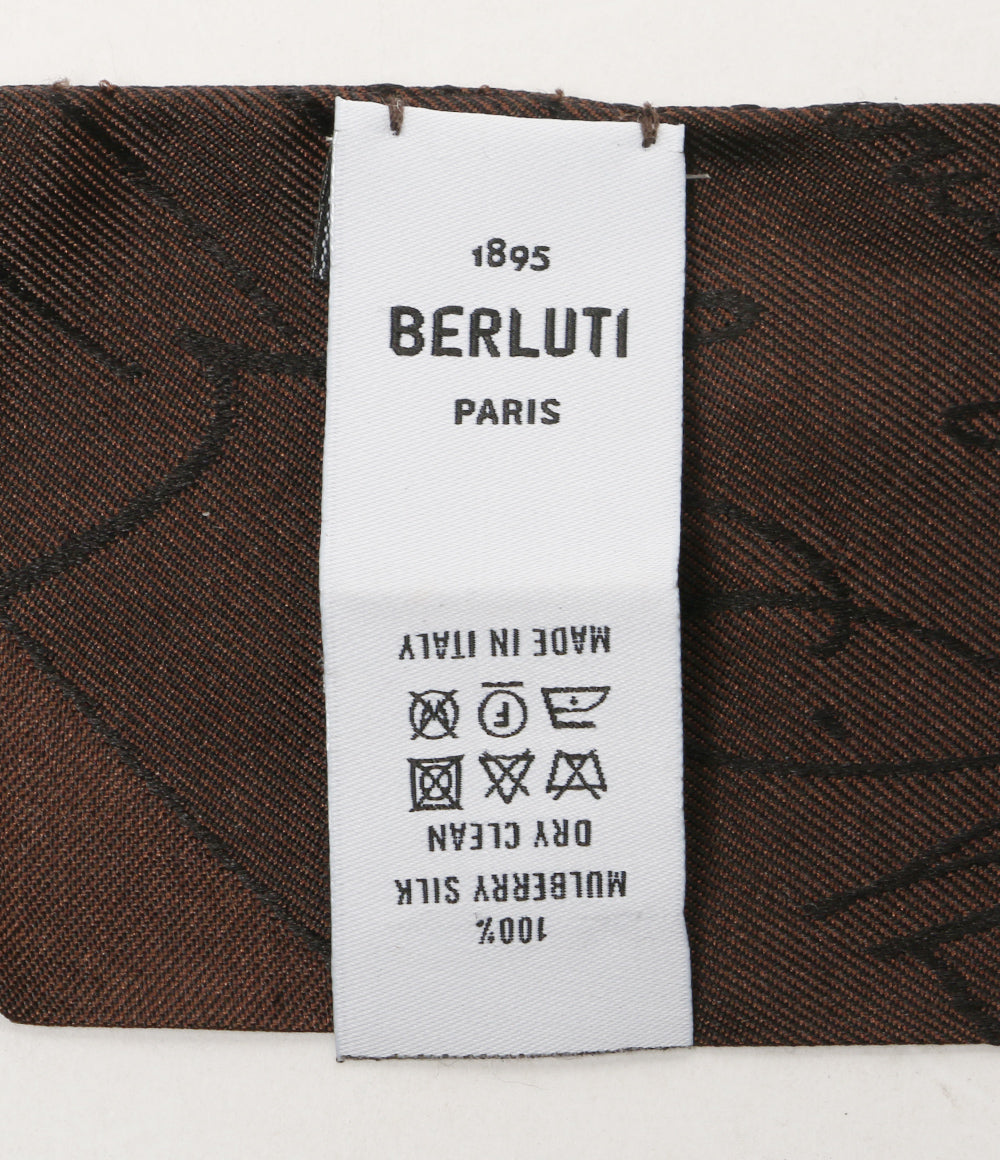 Berluti スカーフ カリグラフィー ツイリー ブラウン レディース ベルルッティ