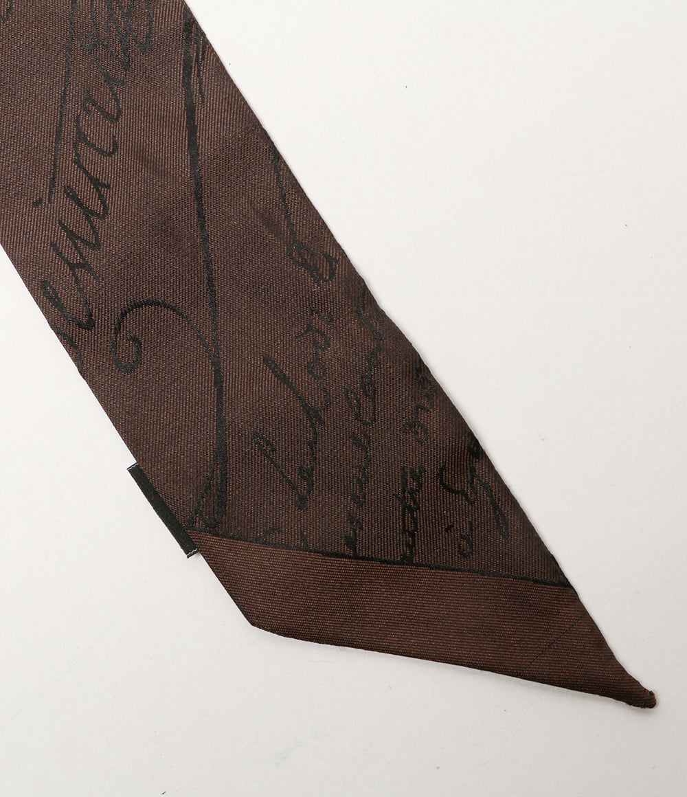 Berluti スカーフ カリグラフィー ツイリー ブラウン レディース ベルルッティ