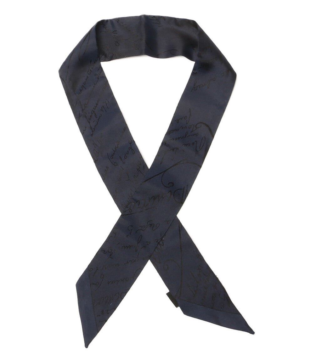 Berluti スカーフ カリグラフィー ツイリー ネイビー レディース ベルルッティ