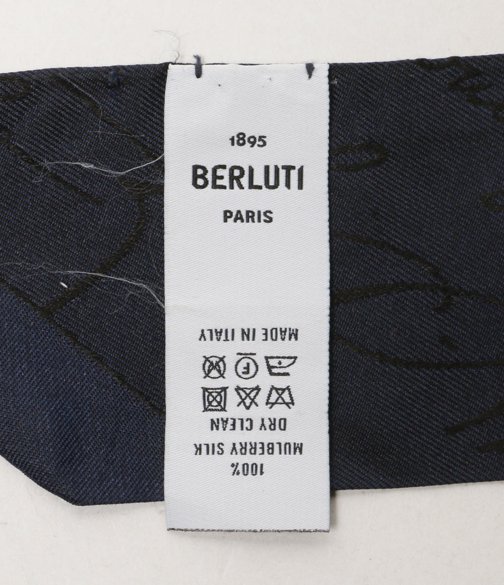 Berluti スカーフ カリグラフィー ツイリー ネイビー レディース ベルルッティ