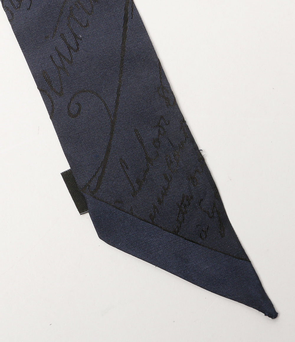 Berluti スカーフ カリグラフィー ツイリー ネイビー レディース ベルルッティ