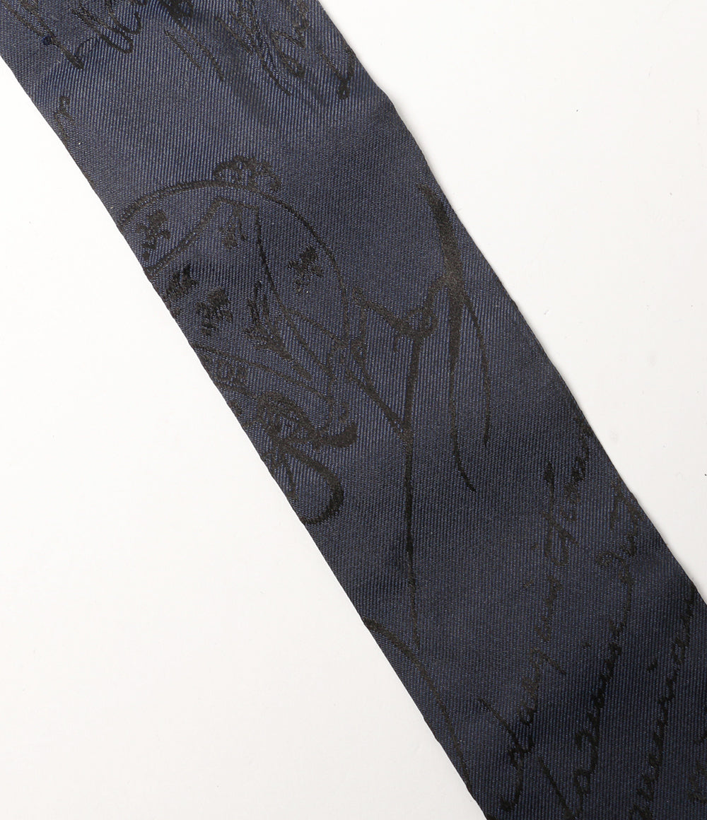 Berluti スカーフ カリグラフィー ツイリー ネイビー レディース ベルルッティ