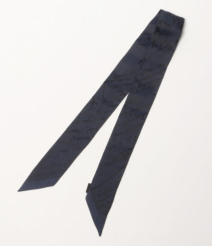 Berluti スカーフ カリグラフィー ツイリー ネイビー レディース ベルルッティ