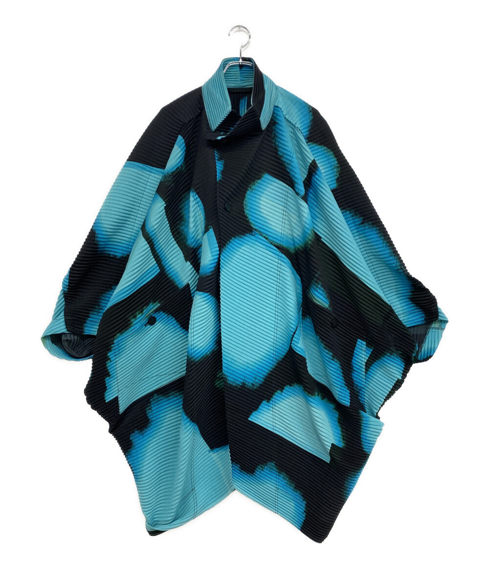 HOMME PLISSE ISSEY MIYAKE ポンチョコート LANTERN COAT 22AW HP23JA170 メンズ SIZE 3 オム プリッセ イッセイミヤケ