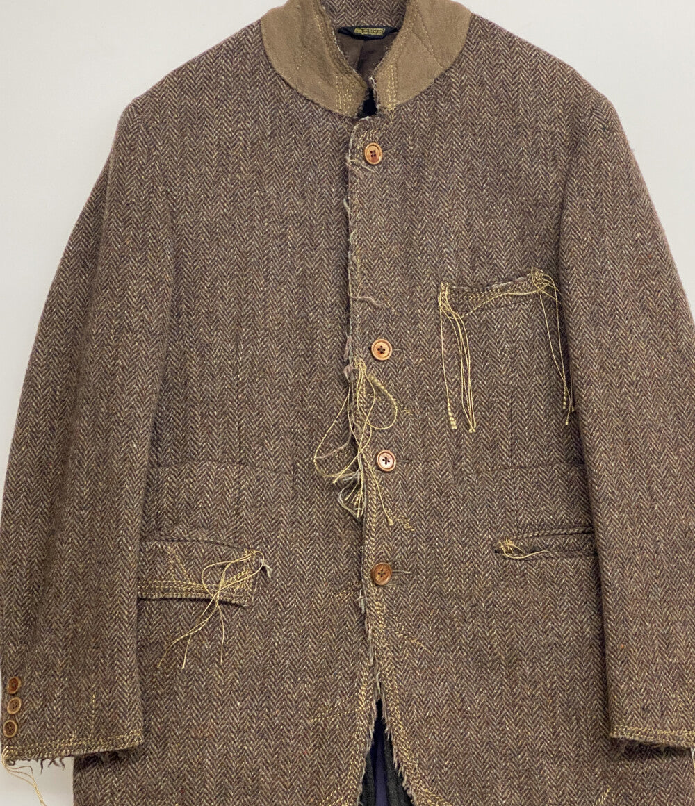 Rebuild by Needles x Harris Tweed ハリスツイード 再構築コート メンズ SIZE 2 リビルドバイニードルス