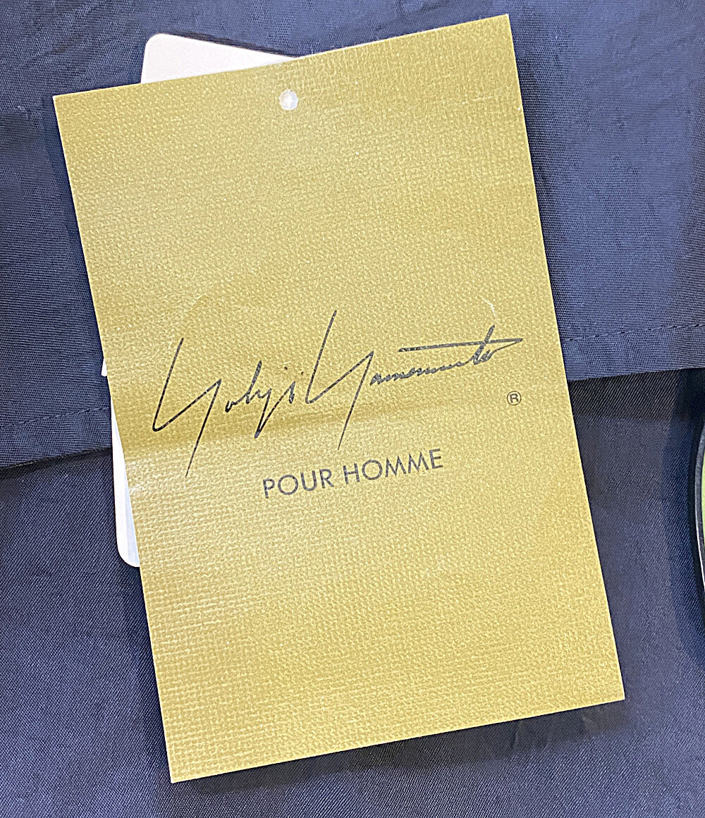 YOHJI YAMAMOTO POUR HOMME コート NYLON TWILL NAVY ASYMMETRY COAT 24AW HO-C13-606 メンズ SIZE 3 ヨウジヤマモトプールオム